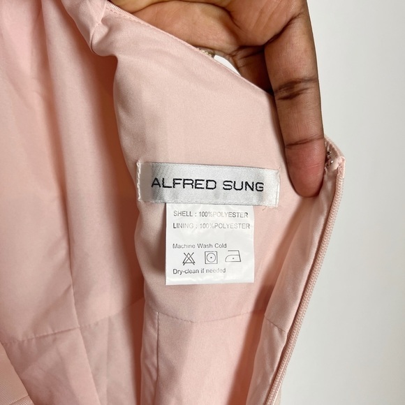 Alfred Sung Satin twill halter neck gown - Picture 8 of 9